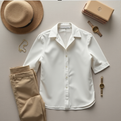 Elegant Back-Button Blouse