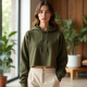 Chic Comfort Cropped Hoodie