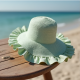 Coastal Breeze Ruffle Trim Beach Hat