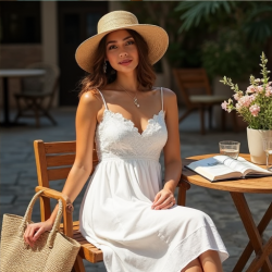 Elysian Blooms Broderie Anglaise Sun Dress