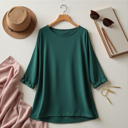 Elegant Essence Plus Size Flowy Tunic Blouse