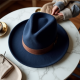 Elegant Essence Women's Fedora with Leather Band