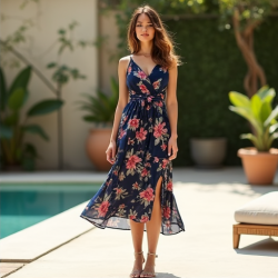 Elysian Blooms Midi Dress