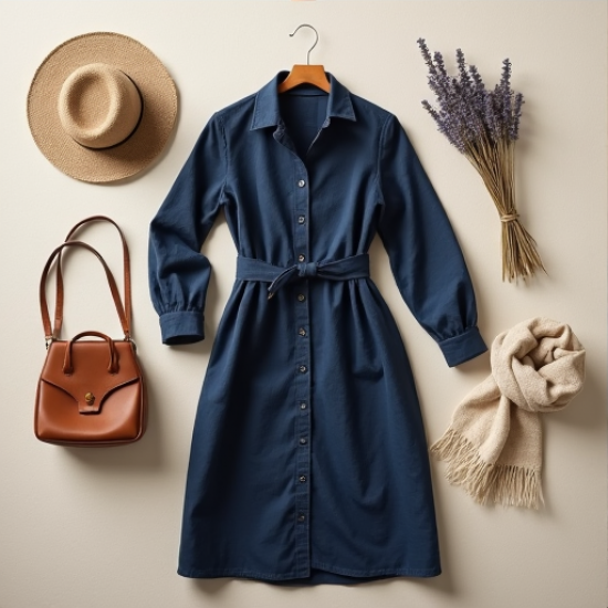 Elysian Breeze Linen Blend Shirt Dress