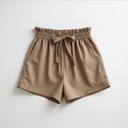 Chic Summer Breeze Tie-Front Paperbag Shorts