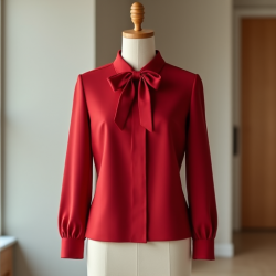 Elegance in Bloom Pussy Bow Blouse