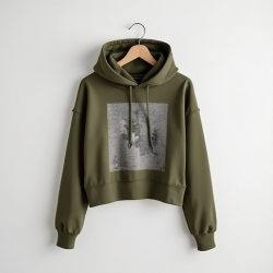 Urban Chic Cropped Graphic Hoodie