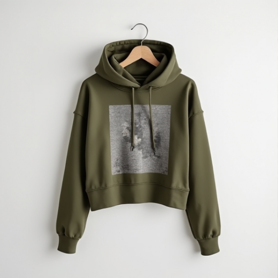 Urban Chic Cropped Graphic Hoodie