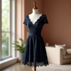 Elysian Elegance Lace Cocktail Dress