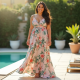 Elysian Blooms Plus Size Maxi Dress
