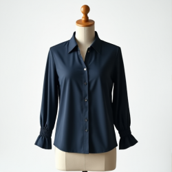 Chic Elegance Smocked Cuff Blouse