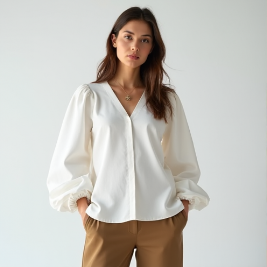Elegance in Bloom Balloon Sleeve Top