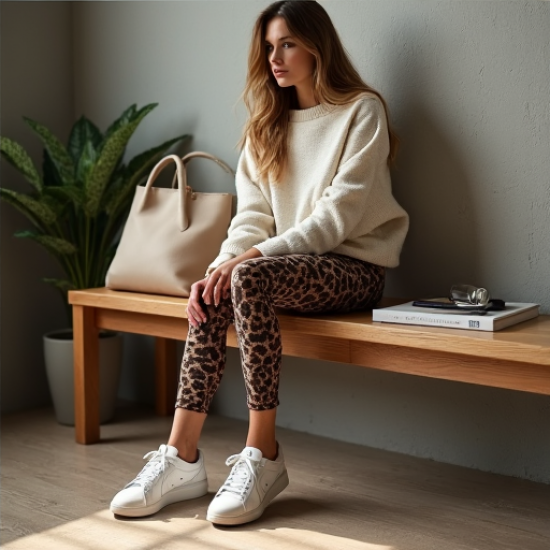Wild Elegance Animal Print Leggings