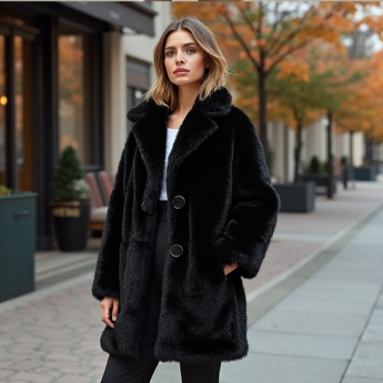 LuxeFur Cozy Teddy Coat