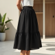 Chic Tiered Poplin Skirt