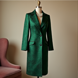 Elysian Elegance Brocade Evening Coat