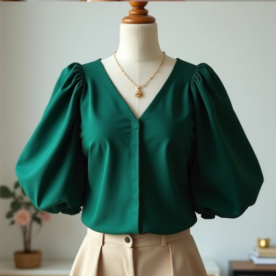 Elegance in Bloom Balloon Sleeve Top