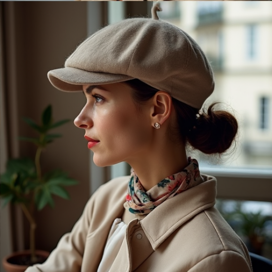 Chic Élan Wool Beret