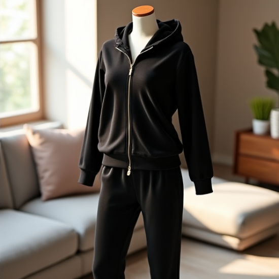 Velour Chic Zip Hoodie & Tracksuit Set