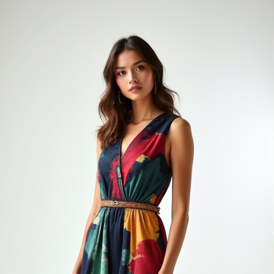 Elysian Abstract Print Sheath Dress