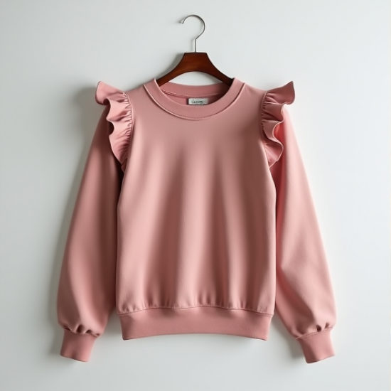 Chic Ruffle Luxe Sweatshirt