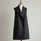 Chic Elegance Long Wool Blend Vest
