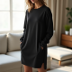 Chic Comfort Long Slit Sweatshirt