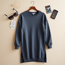 Chic Comfort Long Slit Sweatshirt