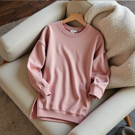 Chic Comfort Long Slit Sweatshirt