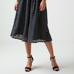 Chic Polka Dot A-Line Skirt