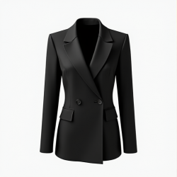 Elegant Essence Women's Double-Breasted Blazer