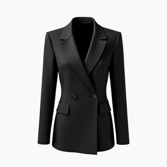 Elegant Essence Women's Double-Breasted Blazer