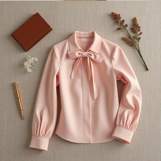 Elegance in Bloom Pussy Bow Blouse