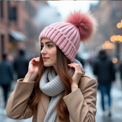 Cozy Luxe Pom-Pom Beanie
