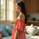 Chic Breeze Off-Shoulder Smocked Top
