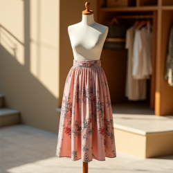 Elysian Elegance Printed Scarf Skirt