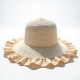 Coastal Breeze Ruffle Trim Beach Hat
