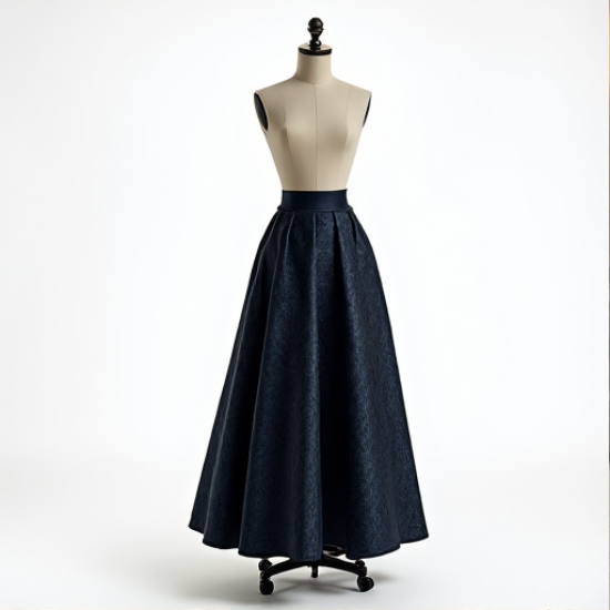 Elegance in Brocade: Women's Evening Skirt