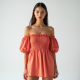Chic Breeze Off-Shoulder Smocked Top