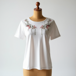 Embroidered Elegance Tee