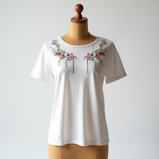 Embroidered Elegance Tee