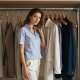 Elegance Essentials Women's Cotton Button-Down Shirt