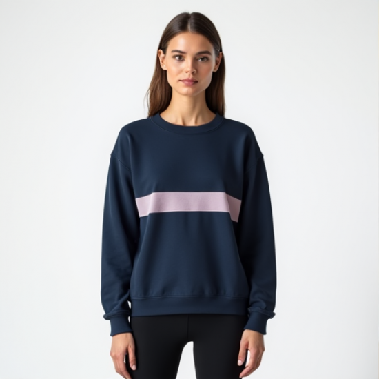 Chic Stripes Athleisure Sweatshirt