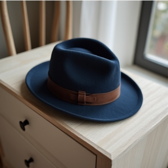 Elegant Essence Women's Fedora with Leather Band