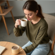 Chic Comfort Half Button Sweatshirt