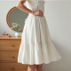 Chic Tiered Poplin Skirt