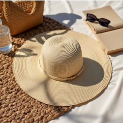 SunChic Wide Brim Straw Hat