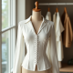 Elegant Lace-Up Corset Blouse