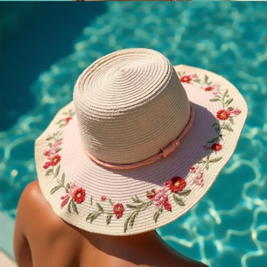 Beach Babe Embroidered Sun Hat