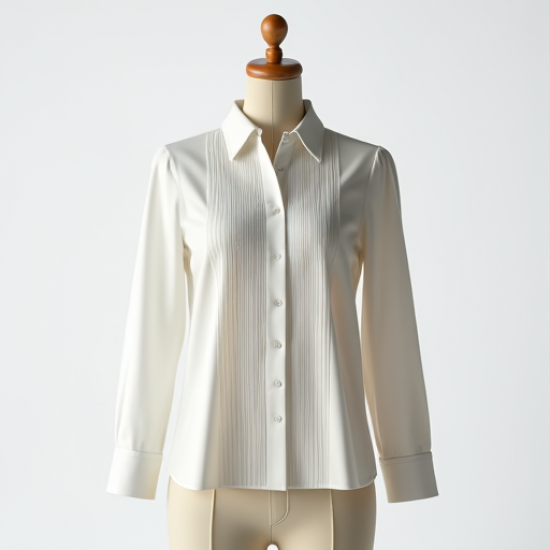 Elegant Pleat Office Blouse
